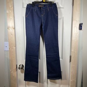 Elegant Dark Blue Boot Cut Jeans